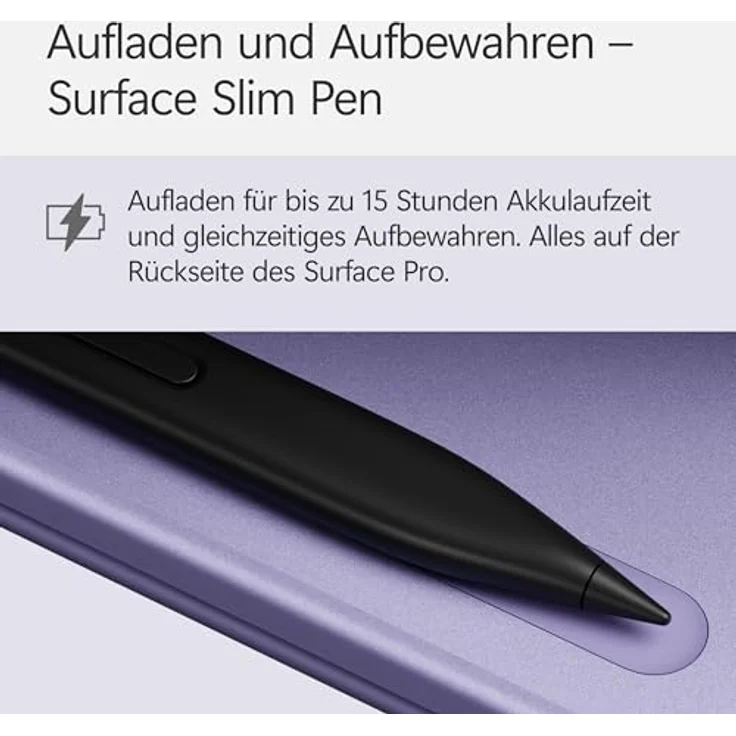Microsoft Surface Pro 12" Keyboard mit Slim Pen, kompatibel mit Surface Pro (1. Edition), Violett, mit Hintergrundbeleuchtung und 360 Grad Scharnier – Bild 3