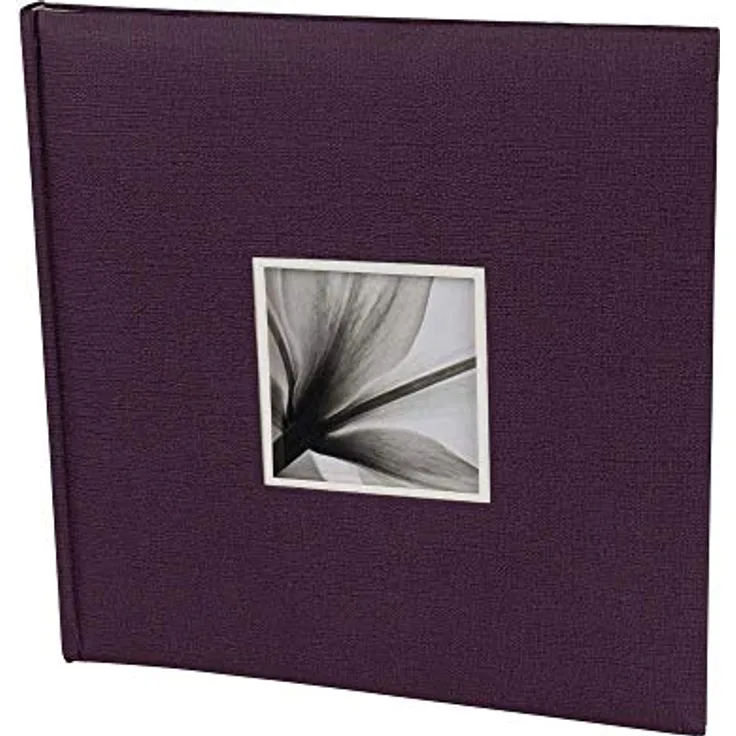 Unitex Fotoalbum in 34x34 cm 40 creme Seiten Jumbo Buchalbum Fotobuch: Farbe: Lila
