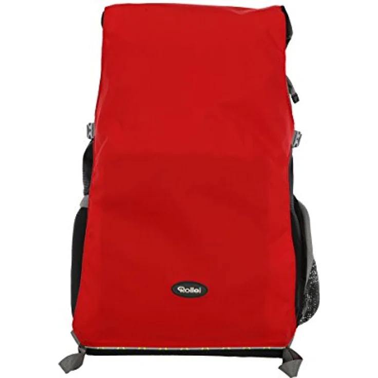 Rollei Traveler Fotorucksack Canyon L - Professioneller Outdoor Fotorucksack, inkl. separatem Einsatz für die Kameraausrüstung, Stativhalterung und Laptopfach - Größe L (35 L) - Sunset (Schwarz-Rot) – Bild 2