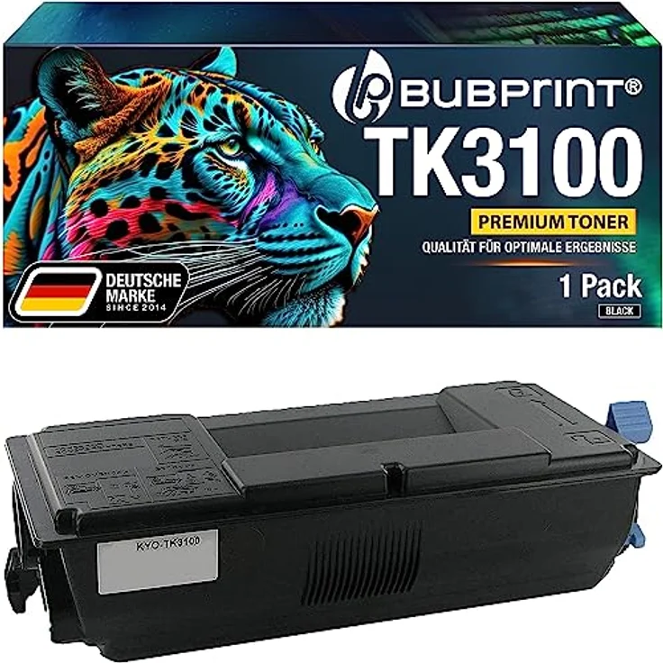 Bubprint Toner kompatibel mit Kyocera TK-3100, Schwarz, 12.500 Seiten Druckleistung, einfache Installation – Bild 1