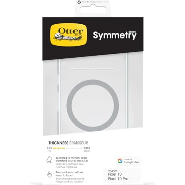 OtterBox Symmetry Clear Magnets, transparente Smartphone Hülle für Google Pixel 10 und 10 Pro, kabelloses Laden bis 15 W, individuell anpassbar – Bild 5