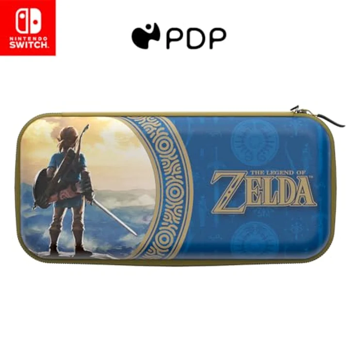 PDP Travel Case - Hyrule Blue - Reiseetui für Nintendo Switch, Switch Lite und OLED mit integriertem Ständer und abnehmbarem Handgelenkband – Bild 1