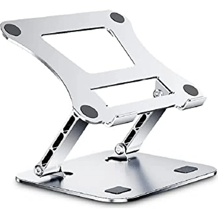 Inter-Tech Notebook-Ständer NBS-100, 11-17" 45x217x261mm - Höhenverstellbar, Open-Frame-Design - Schwarz – Bild 1