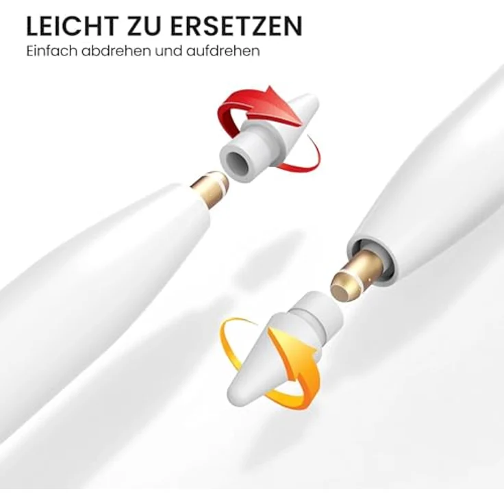 S&T Design Eingabestift Spitze für Apple Pencil 2. Generation und Apple Pencil 1. Generation (4PACK), Hochempfindlich, POM Ersatzspitzen für Apple iPad Pencil Nib Tips – Bild 4