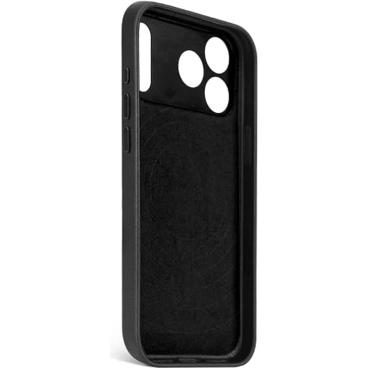 Decoded Lederhülle für iPhone 17 Pro Max, Premium ECCO Leder, MagSafe kompatibel, vollwertiger Kameraschutz, metallene Tasten, stoßfest und kratzfest, schwarz – Bild 3