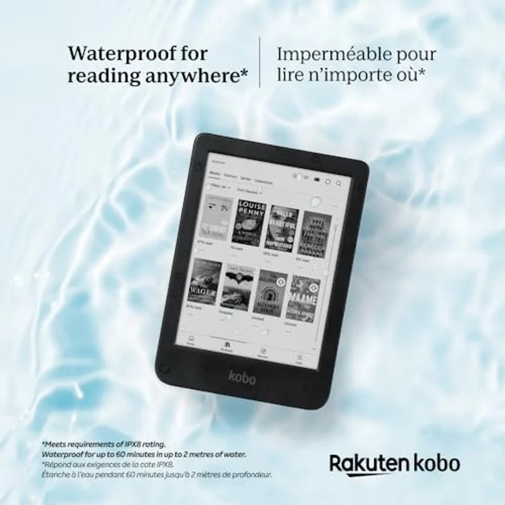 Kobo Clara BW | eReader | 15,2 cm (6 Zoll) blendfreier Touchscreen mit ComfortLight PRO | Dunkelmodus-Option | Hörbücher | wasserdicht | 16 GB Speicher | Schwarz – Bild 3