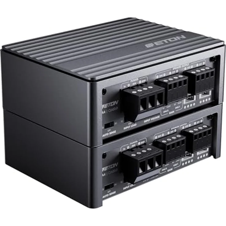 Eton PA4, 4-Kanal Micro-Verstärker, Class D Amp mit 2 x 45 + 2 x 80 Watt, Gunmetal Grey – Bild 7