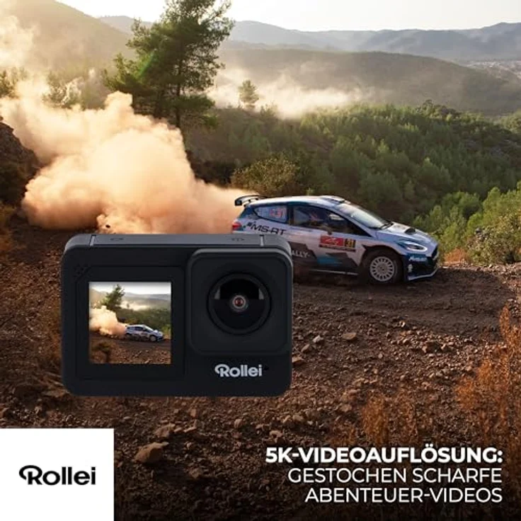 Rollei Actioncam D6Pro - 5K-Video, 2,2" IPS-Touchscreen, Wasserdichtes Gehäuse bis zu 30 m, 6-Achsen-Bildstabilisierung, Drahtloses Mikrofon inklusive – Bild 2
