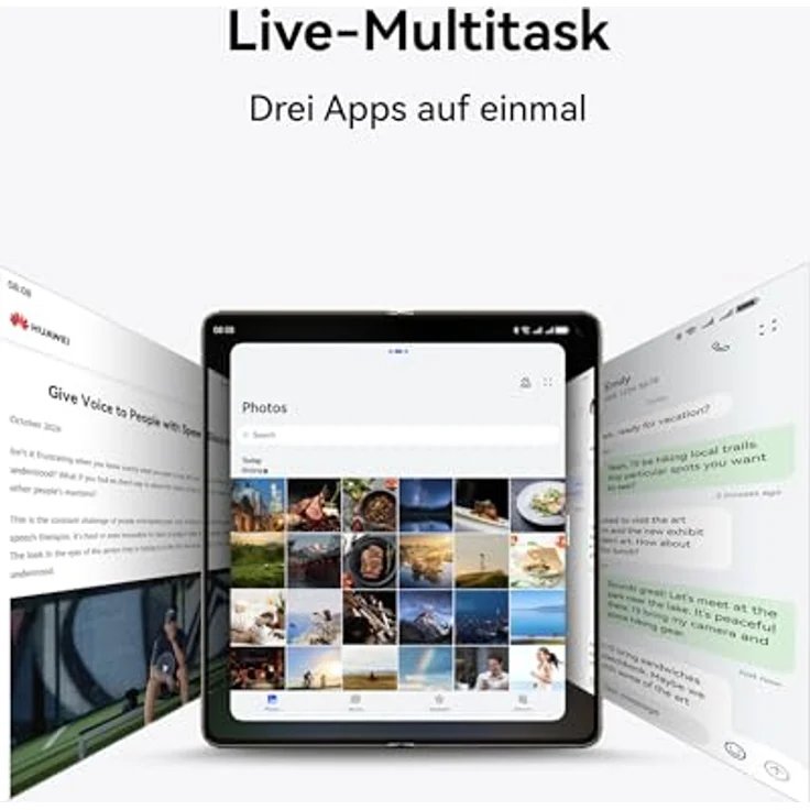 HUAWEI Mate X6, 12+512GB, Klappbare Form, Ultra Chroma Kamera, Kunlun Glass™ der 2. Generation, X-True™ Display, Live-Multitask, Lange Akkulaufzeit, Schwarz – Bild 4