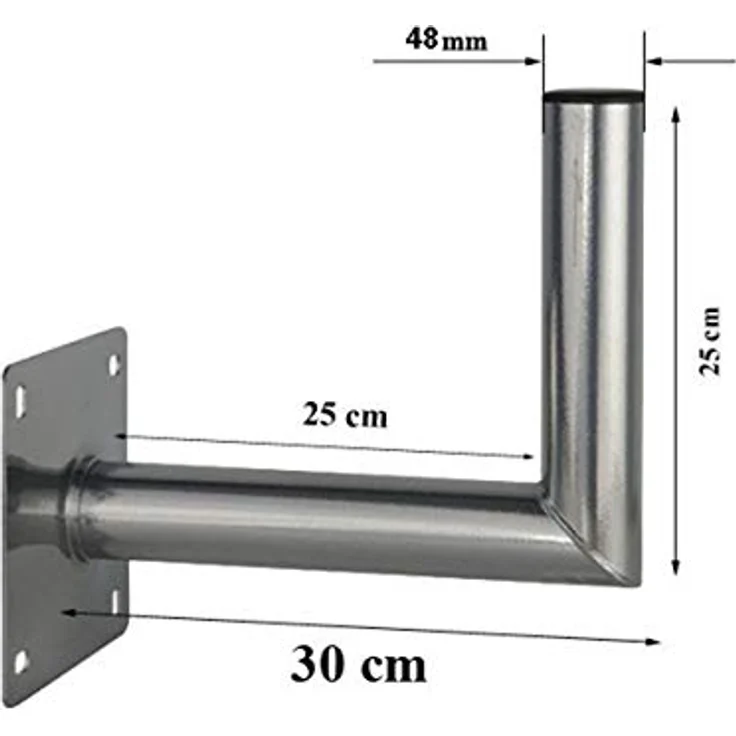 PremiumX Wandhalter 25-30 cm Stahl 25cm | 30cm Wandhalterung Sat Schüssel Montage Stabil TÜV Geprüft – Bild 3