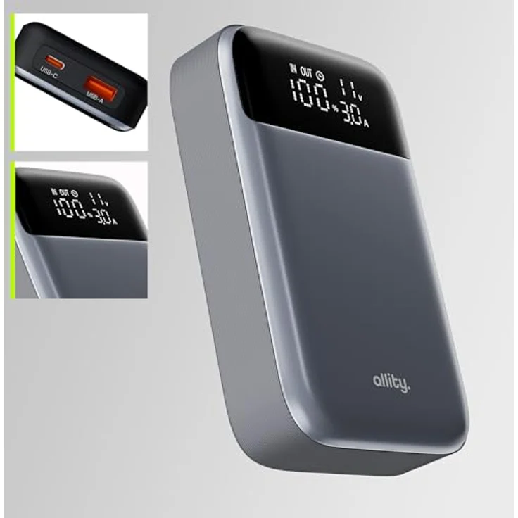 FOREVER Allity PowerBank APB-200 PD QC 33W 10000 mAh Grau - Schnelles Laden, elegantes Design – Bild 6