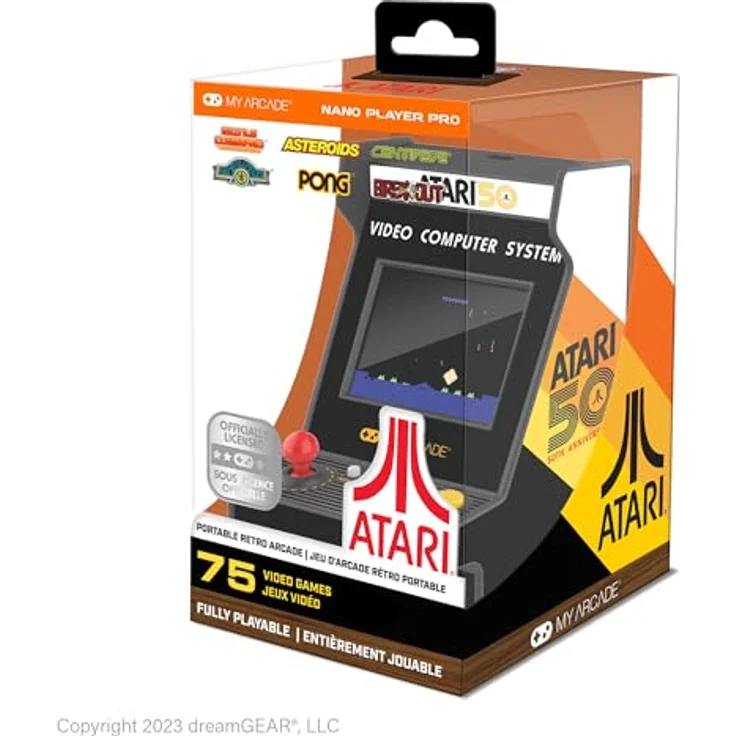 My Arcade Nano Player, Atari 75 Spiele Konsole mit 4,5 Zoll Farbdisplay und Lautstärkeregelung – Bild 7