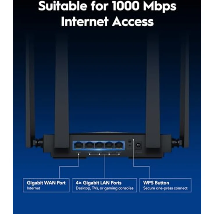 Cudy BE3600 WiFi 7-Gigabit-4-Stream-Dualband-Router WR3600 mit High-Gain-Antennen und VPN-Unterstützung, Cloud-Steuerung, Cudy APP – Bild 3