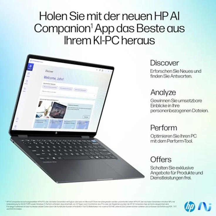 HP OmniBook Ultra Flip, Convertible Copilot+ PC, 14 Zoll 2,8K OLED Touchscreen, Intel Core Ultra 7, 16 GB RAM, 1TB SSD, Windows 11 Home, Eclipse Gray – Bild 3