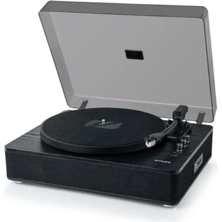 MUSE MT-106 WB Stereo Plattenspieler in Schwarz, hochwertige Qualität