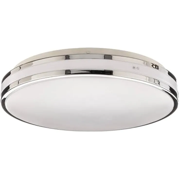 Arcchio LED Deckenlampe 'Sinovu' (spritzwassergeschützt) (Modern) in Chrom aus Metall für Badezimmer (1-flammig) - Bad Deckenleuchte, Lampe, Badezimmerleuchte