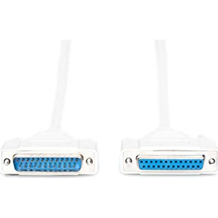 DIGITUS Paralleles Anschluss-Kabel - D-Sub 25 zu D-Sub 25 - Stecker zu Buchse - 2.0m - Verlängerungskabel - Beige - Preisvergleich – Bild 2
