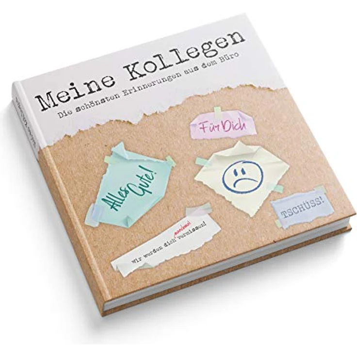 itenga Gästebuch Meine Kollegen zum Abschied I 21,0 x 21,0 cm, 88 Blanko Seiten I ideal als Abschiedsbuch, Fotoalbum oder zum Festhalten von unvergesslichen Erinnerungen – Bild 1