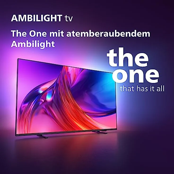Philips Ambilight TV | 65PUS8508/12 | 164 cm (65 Zoll) 4K UHD LED Fernseher | 60 Hz | HDR | Dolby Vision | Google TV | VRR | WiFi | Bluetooth | DTS:X | Sprachsteuerung – Bild 2