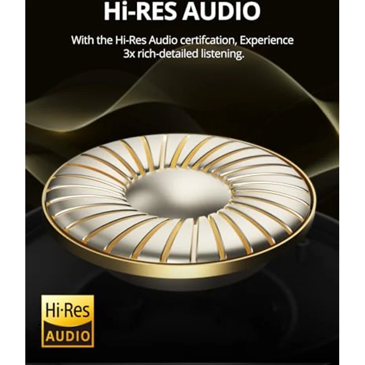 Tronsmart Q20S Hybrid Noise Cancelling Kopfhoerer Kabellos, Over Ear Kopfhörer mit Mikrofon, Hi-Res-Audio, 60 Stunden, Deep Bass, individueller EQ über App, für unterwegs, Homeoffice (Weiß) – Bild 2