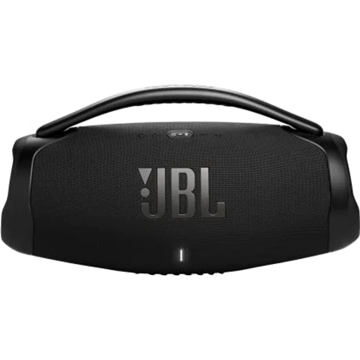 JBL Boombox 3 Wifi – Kabelloser Lautsprecher mit Bluetooth und Wifi – Kompatibel mit der JBL One App – 24 Stunden Wiedergabezeit – Wasser- und staubdicht – Integrierte Powerbank – Schwarz