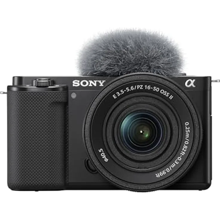 Sony ZV-E10K Systemkamera (APS-C) mit 16-50 mm f/3,5-5,6 II Power Zoom Objektiv – dreh- und schwenkbarer Bildschirm, 4K-Video, Echtzeit-Augenautofokus, leicht, ideal für Vlogger und Einsteiger