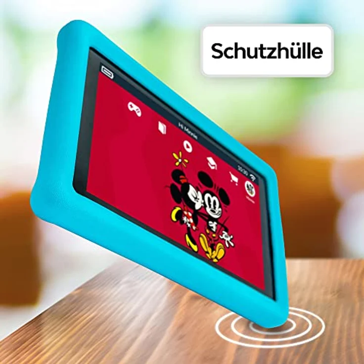 Pebble Mickey and Friends (7", 16 GB, Blue), Tablet, Blau - Disney Bundle mit Kopfhörern, Gamestore Junior Zugang und Schutzhülle – Bild 4