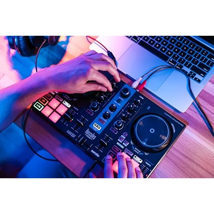 HERCULES DJ Controller Learning Kit MK2, All-in-One-Kit mit DJControl Inpulse 200 MK2, DJMonitor 32 und HDP DJ45, inkl. Serato DJ Lite und DJUCED – Bild 3