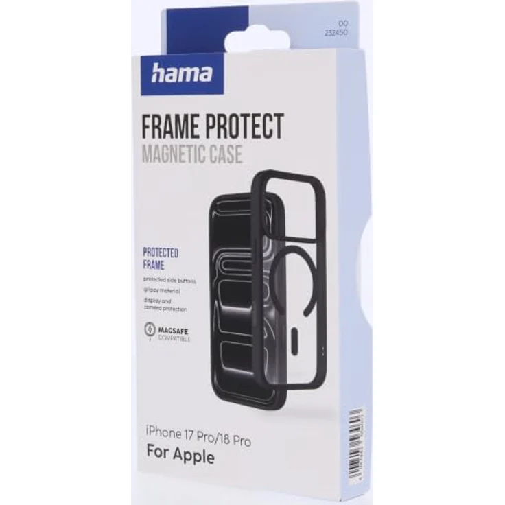 Hama 232450 Frame Protect Cover für Apple iPhone 17 Pro / 18 Pro, transparent, schwarz, magnetisch – Bild 7