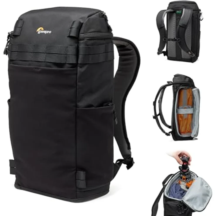 Lowepro ProTactic Lite BP 150 AW III Laptop-Rucksack, Zugang oben u. seitlich, 25 L, für Foto-/Videografen, Regenhaube, recyceltes Gewebe, schwarz – Bild 1