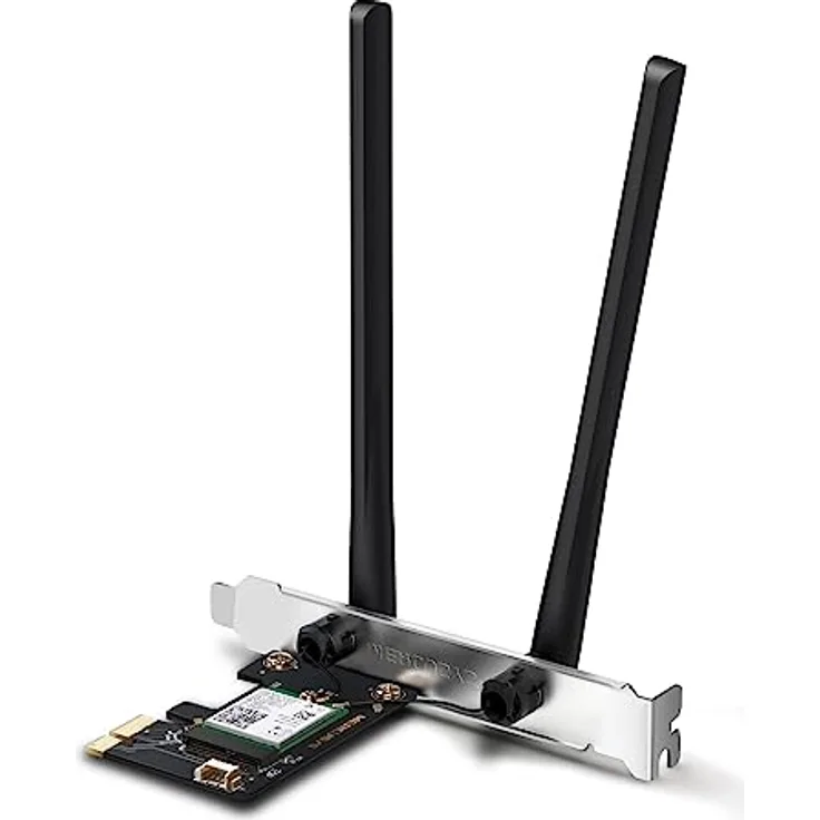 MERCUSYS MA80XE AX3000 Wi-Fi 6 Bluetooth 5.2 PCIe Adapter, Dualband-Geschwindigkeit bis zu 2402Mbps (5GHz) + 574Mbps (2.4GHz), Intel WiFi 6 Chipsatz, WPA3, Bluetooth 5.2, kompatibel mit Windows 10, 11 (64bit)