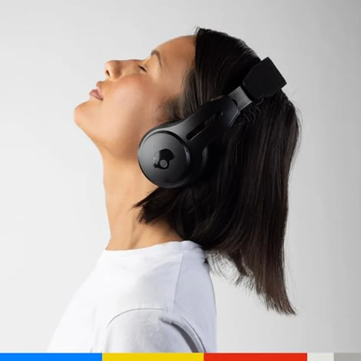 Skullcandy Icon ANC On-Ear Active Noise Cancelling Wireless Bluetooth Headphones, 60 Hr Battery, IPX4 Rating, Black – Bild 5