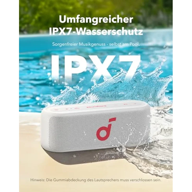 soundcore Select 2S, tragbarer Bluetooth-Lautsprecher mit 20W Stereo-Sound, BassUp™-Technologie, 16h Akkulaufzeit, IPX7-Wasserschutz für Outdoor-Abenteuer – Bild 5