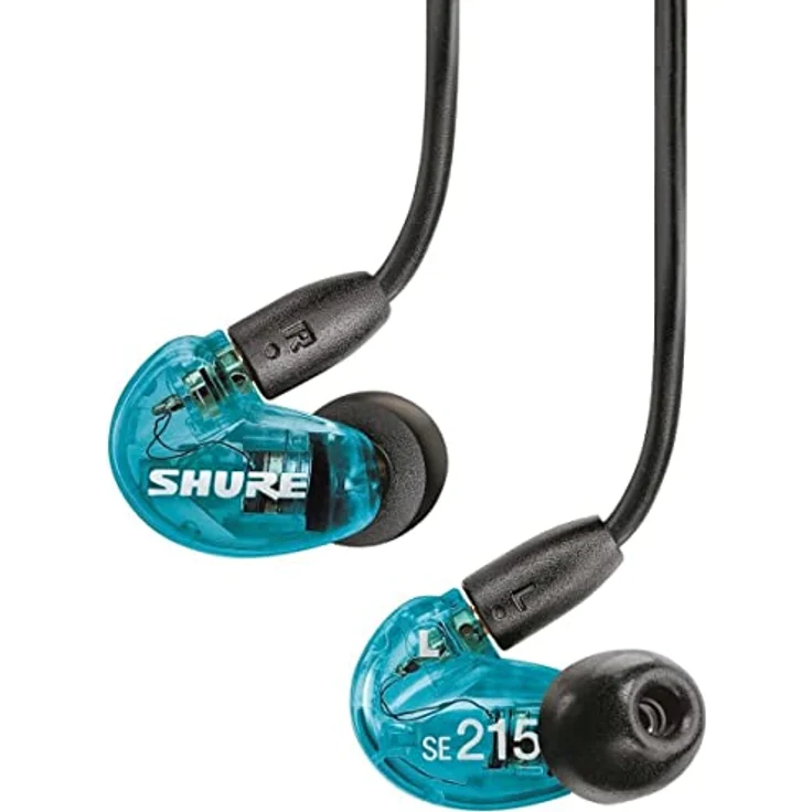 Shure SE215SPE-EFS Professional Over the Ear Earphones, Sound Isolating with Single Dynamic MicroDriver, Clear Sound + Deep Bass, 3.5mm Cable - Blue – Bild 5