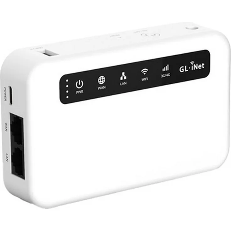 GL.iNet GL-XE300-BAT, Tragbarer 4G-LTE-Router mit 5000 mAh Akku und Wi-Fi 4 bis 300 Mbit/s