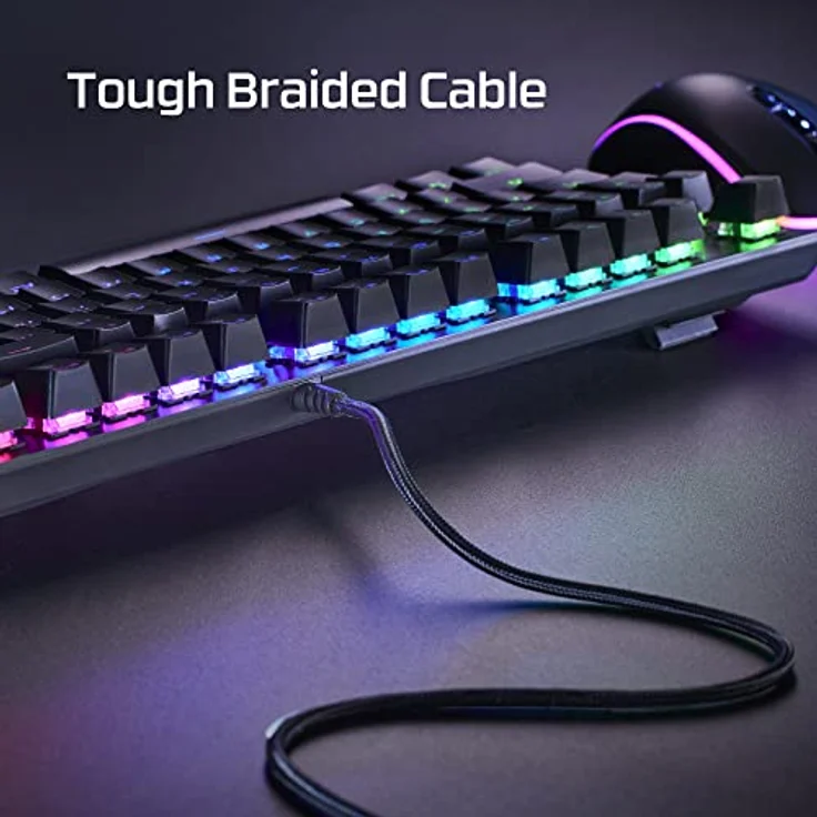 HyperX Alloy MKW100 – Mechanische Gaming-Tastatur, dynamische RGBBeleuchtung, Onboard-Speicher zum Speichern von Beleuchtungsprofilen, staubdichte mechanische Schalter, gebürsteter Aluminiumrahmen – Bild 5