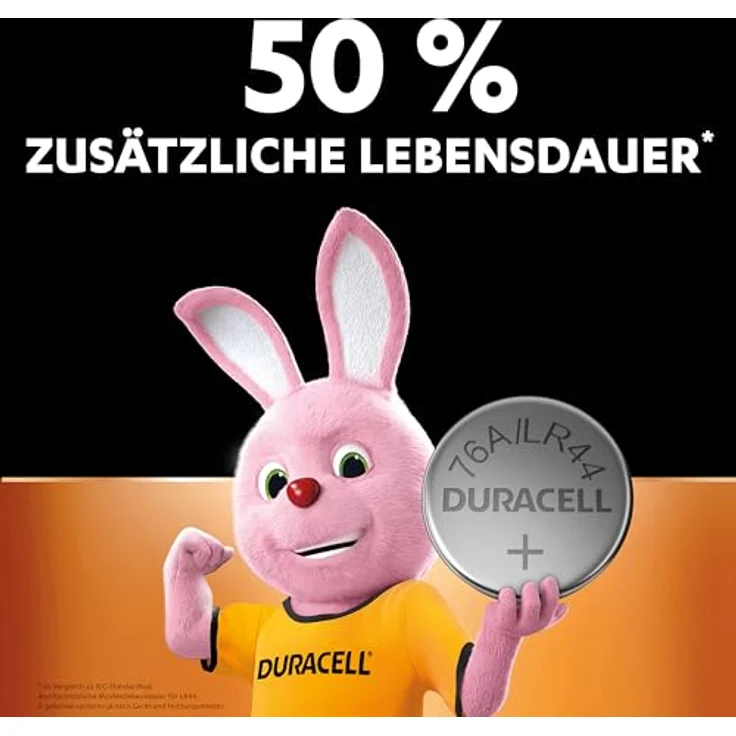 Duracell Specialty LR44 Alkali-Knopfzelle 1,5 V, 2er-Packung (76A-A76-V13GA) – Bild 2