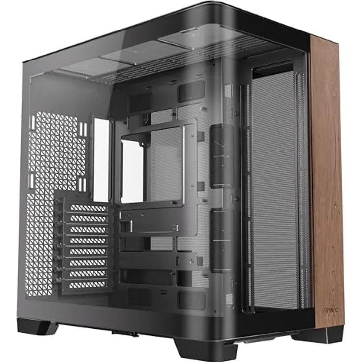 Antec C8 Curve Wood, PC-Gehäuse mit Holz-Frontplatte und Super-Weitwinkel-Einzel-gebogenem Glas