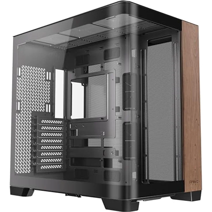 Antec C8 Curve Wood, PC-Gehäuse mit Holz-Frontplatte und Super-Weitwinkel-Einzel-gebogenem Glas – Bild 1