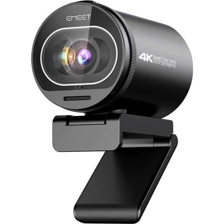 eMeet SmartCam S600, Full HD USB Webcam in Schwarz mit integriertem Mikrofon
