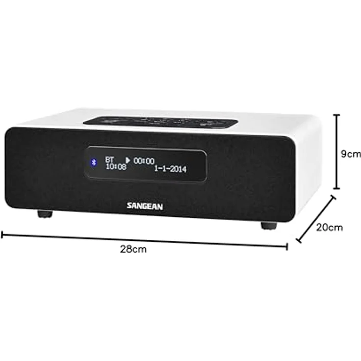 Sangean DDR-36 DAB+ Digitalradio (DAB+-UKW-Tuner, Bluetooth, Weckfunktion, Sleep-Timer, AUX-In) inkl. Fernbedienung weiß – Bild 4