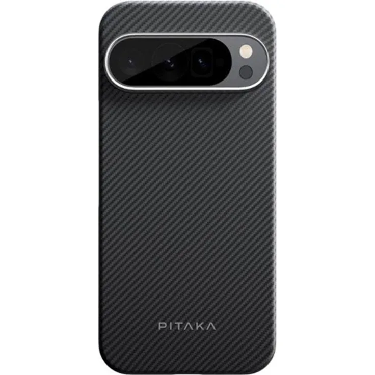 PITAKA MagEZ Case 5, Handytasche für Google Pixel 9 Pro XL, Black/Grey Twill