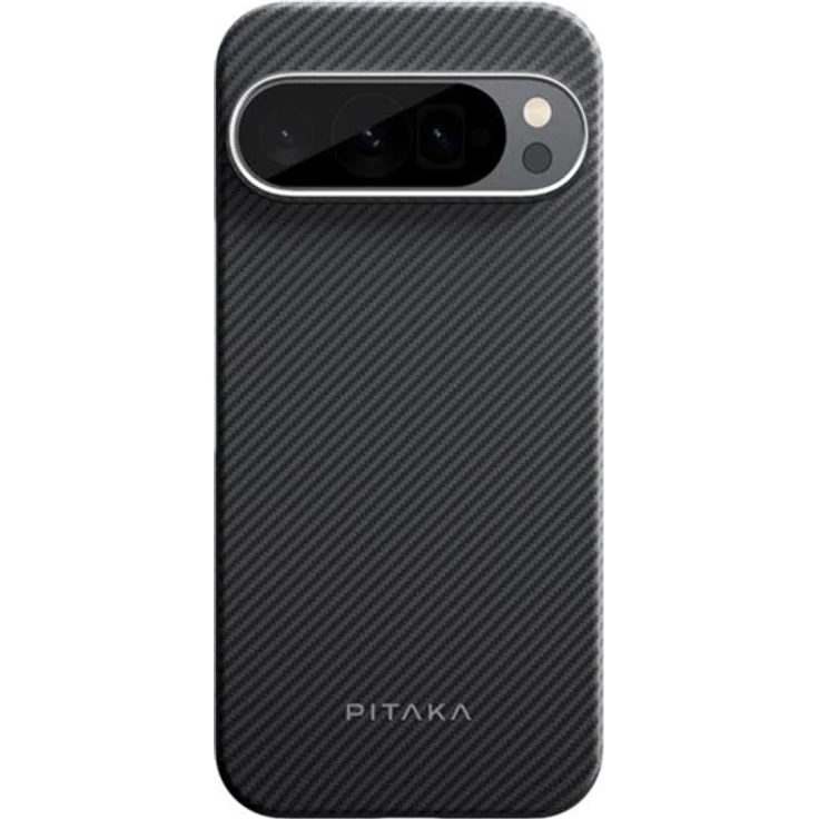 PITAKA MagEZ Case 5, Handytasche für Google Pixel 9 Pro XL, Black/Grey Twill