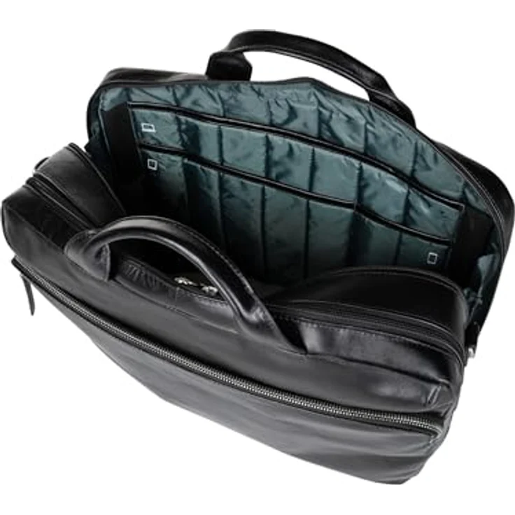 Jost Skagen Business Bag, Laptop-Tasche mit gepolsterten Fächern, Schwarz, 41 x 31 x 11 cm – Bild 5
