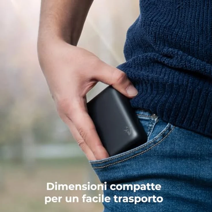 Vultech VPB-WP10BK Power Bank 10000 mAh, LCD-Display, USB-A, Type-C, Quick Charge 3.0, Schwarz – Bild 8