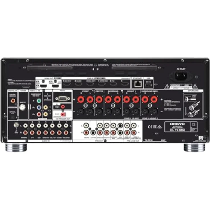 Onkyo TX-RZ50M2, 9.2 A/V-Netzwerk-Receiver mit 8K HDR, Dolby Atmos, DTS:X und Multi-Room Audio, schwarz – Bild 6
