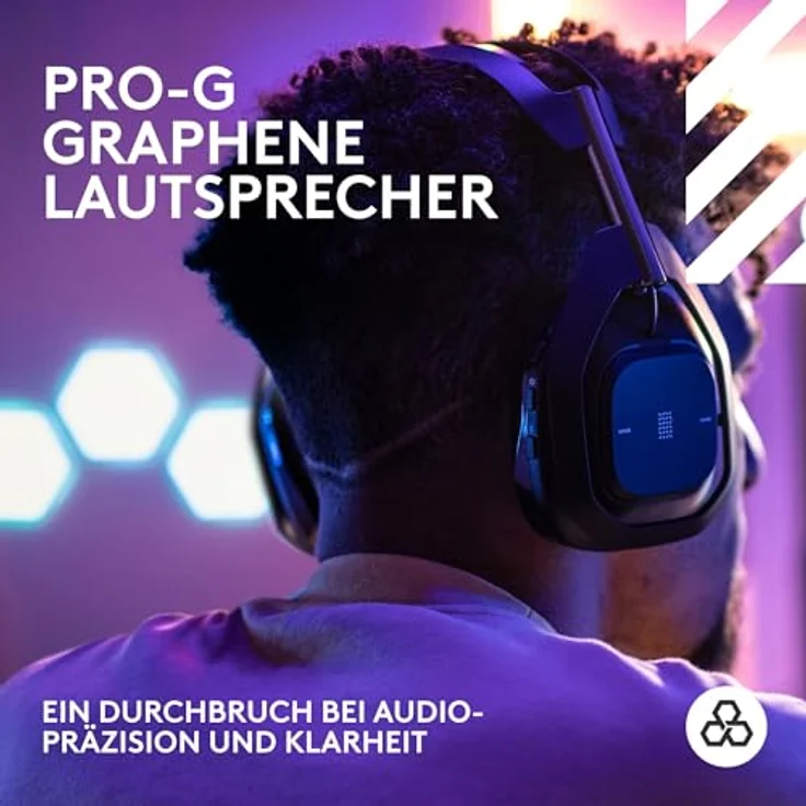 Logitech G Astro A50 X LIGHTSPEED kabelloses Gaming-Headset + Basisstation, PRO-G GRAPHENE, PLAYSYNC für Xbox Series X|S + PS5 + PC/Mac, Bluetooth, HDMI 2.1 Passthru, Schwarz – Bild 3