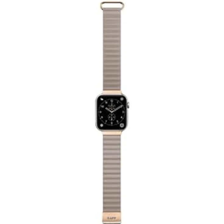 LAUT Novi Luxe, Armband für Apple Watch 38/40/41 mm, Kunstleder, beige – Bild 2