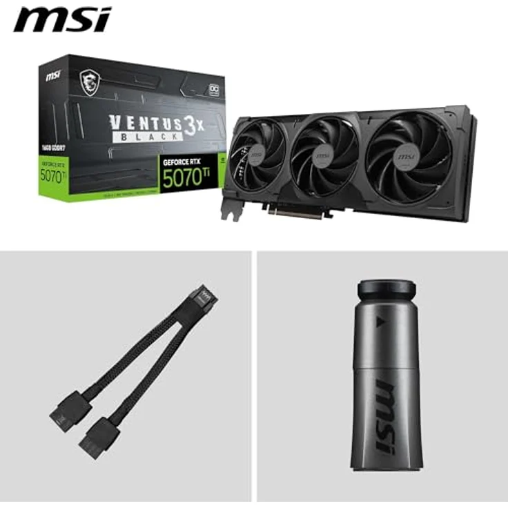 MSI GeForce RTX 5080 VENTUS 3X OC, Grafikkarte mit 16 GB GDDR7, Schwarz, Reflex 2 RTX AI DLSS 4.5 – Bild 8