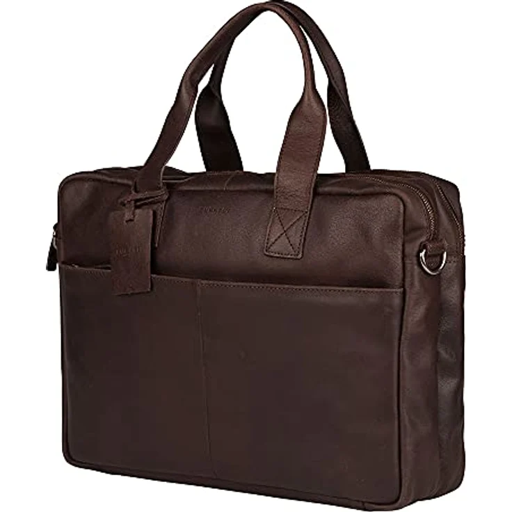 BURKELY Vintage Jesse Aktentasche Leder 42 cm Laptopfach, Braun – Bild 3